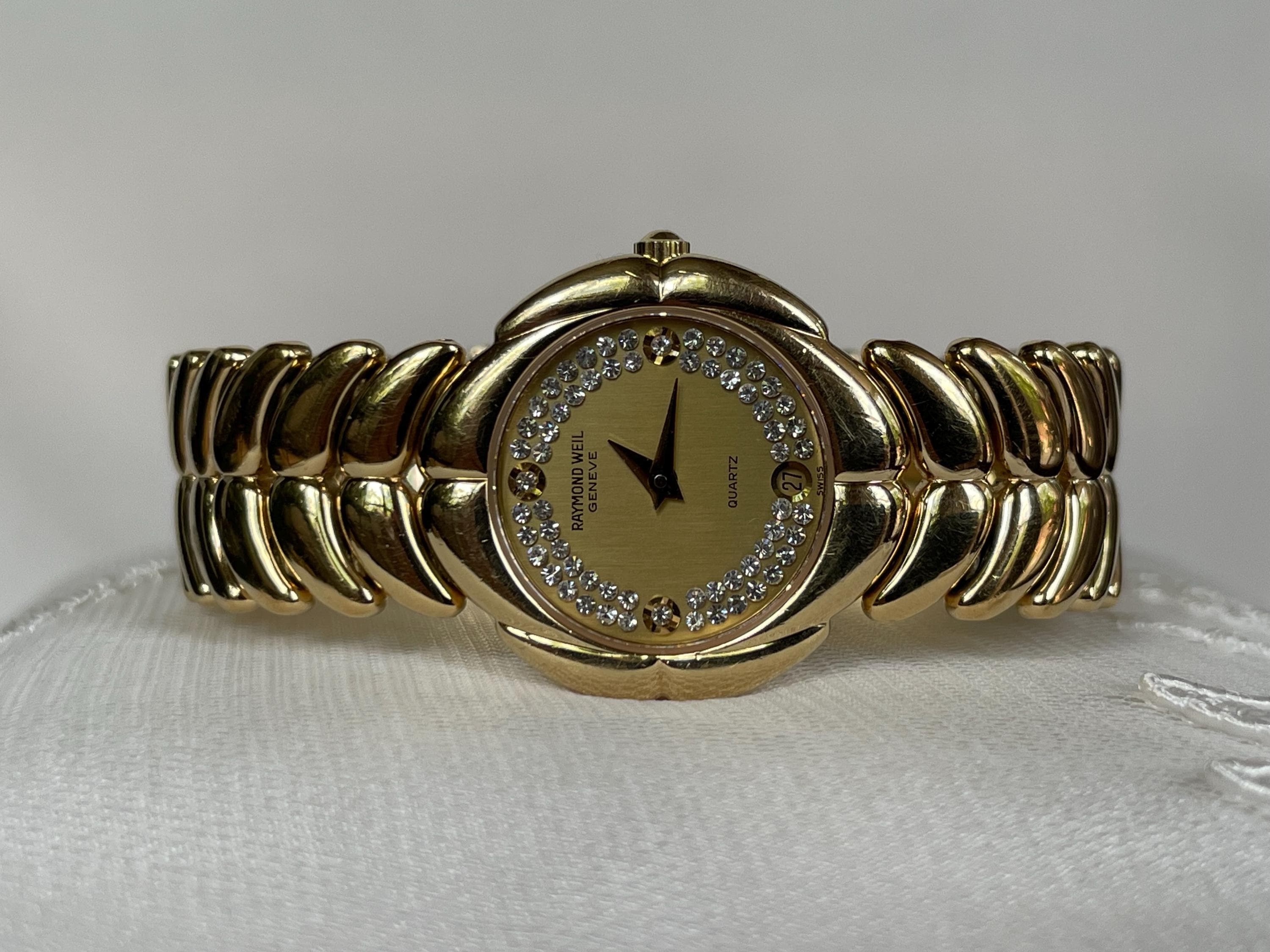 Gold raymond weil ladies watch with diamonds - Etsy 日本