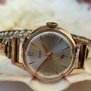 Elegante orologio da polso da donna vintage svizzero degli anni '60 con cassa color oro Everite, orologio da cocktail vintage da donna, orologio retrò da regalo per donna