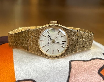Elegante orologio da donna automatico svizzero vintage anni '60 con cassa color oro Caravelle, orologio da cocktail vintage da donna, orologio retrò da regalo per donna