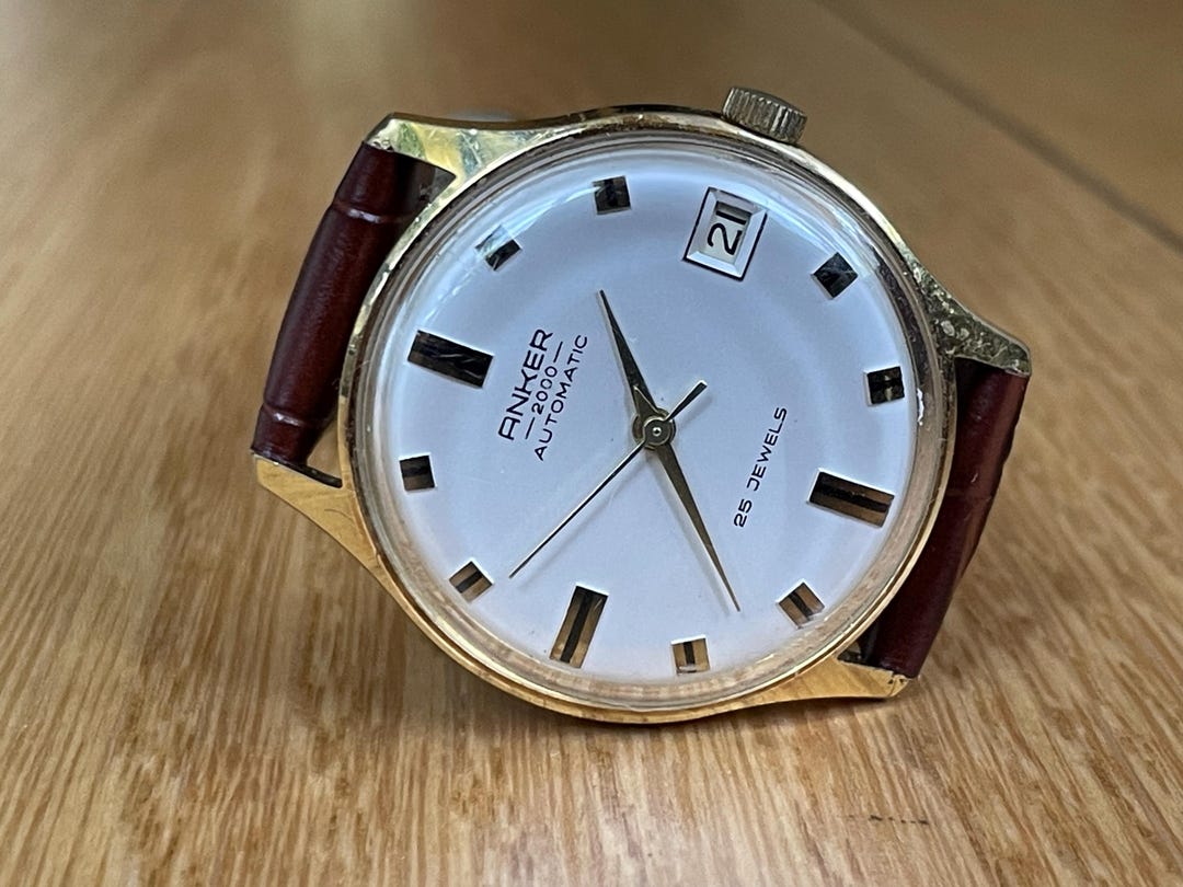 1970’s German Vintage Mechanical Automatic Men's Wristwatch Anker 25 J ...