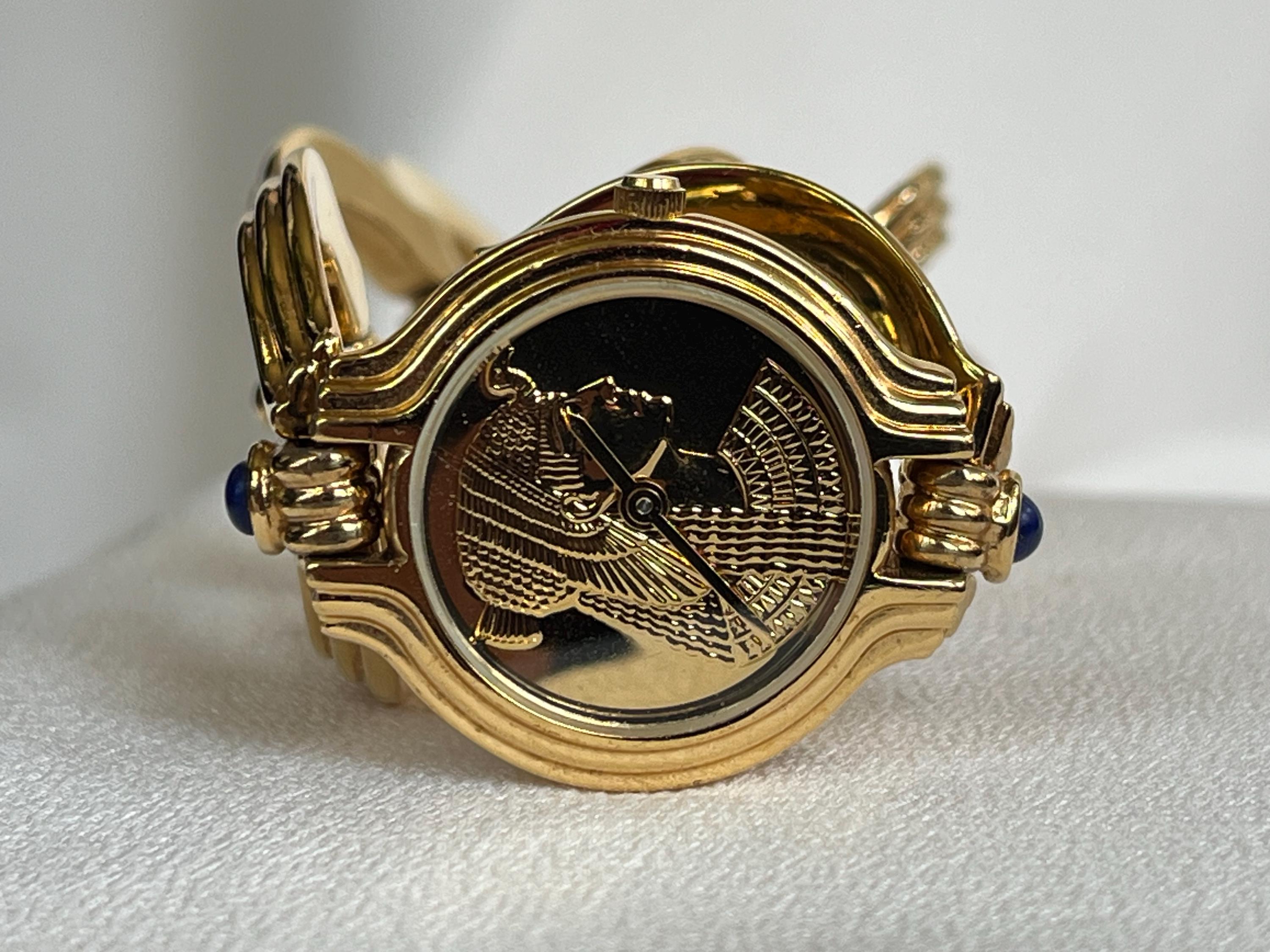 1980's Vintage Small Quartz 22k Gold Plated Franklin Mint