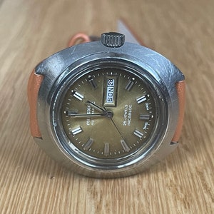 Elegante orologio da polso automatico svizzero vintage da donna degli anni '60 con cassa color argento Mirexal, orologio da donna vintage da lavoro, orologio retrò da regalo per donna
