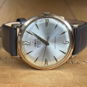 Montre-bracelet mécanique vintage suisse des années 1960 pour homme Oris, montre mécanique pour homme, cadeau pour homme montre rétro suisse, montre pour homme