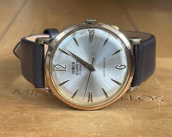 Montre Vintage BERLAC Col - Mécanique Manuelle - Plaqué Or - Cadran Floral - Années 1960 - Occasion