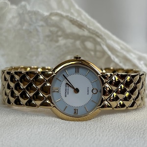 raymond weil gold dress watch Stunning 1990's Vintage Small Swiss Quartz 18k Plated Ladies Weil, Women Luxury Quartz Watch, Watch Ladies Gift raymond weil vintage