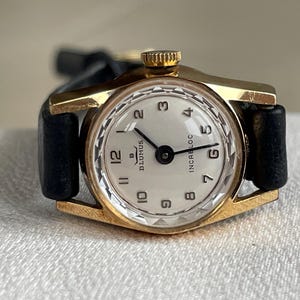 Elegant 1960’s Vintage German small ladies dress watch Blumus golden color case, German vintage ladies cocktail watch, Watch Ladies gift
