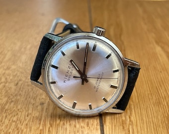 1960’s German Vintage Mechanical Men&#39;s Wristwatch Kienzle Selecta silver color case, Men&#39;s mechanical watch, German Retro Watch Men&#39;s Gift