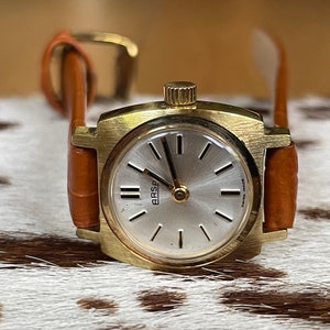 Splendido orologio da polso da donna svizzero vintage degli anni '60, cassa color oro Arsa, orologio da polso da donna svizzero Art Déco, regalo per donna con orologio retrò, orologio elegante