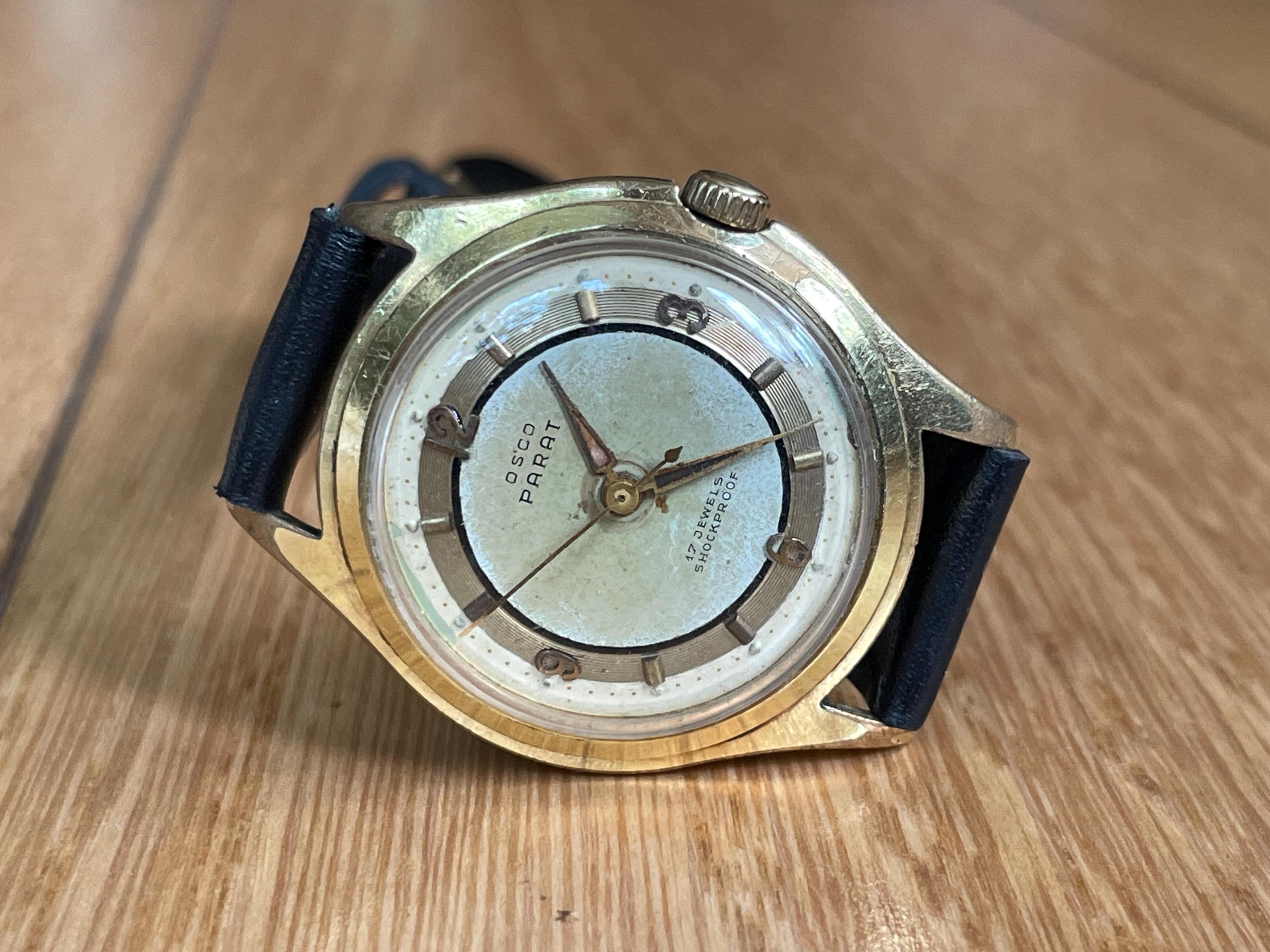 1960 Swiss Vintage Gold Plated Mechanical Men's Wristwatch Osco