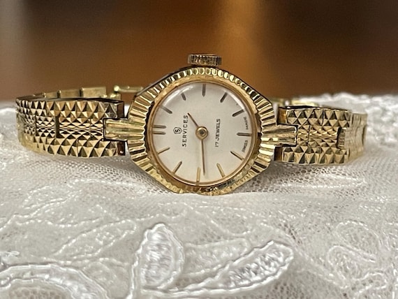 Montre Suisse Vintage Femme Années 50 – Plaqué Or Et Cadran œil De Chat !