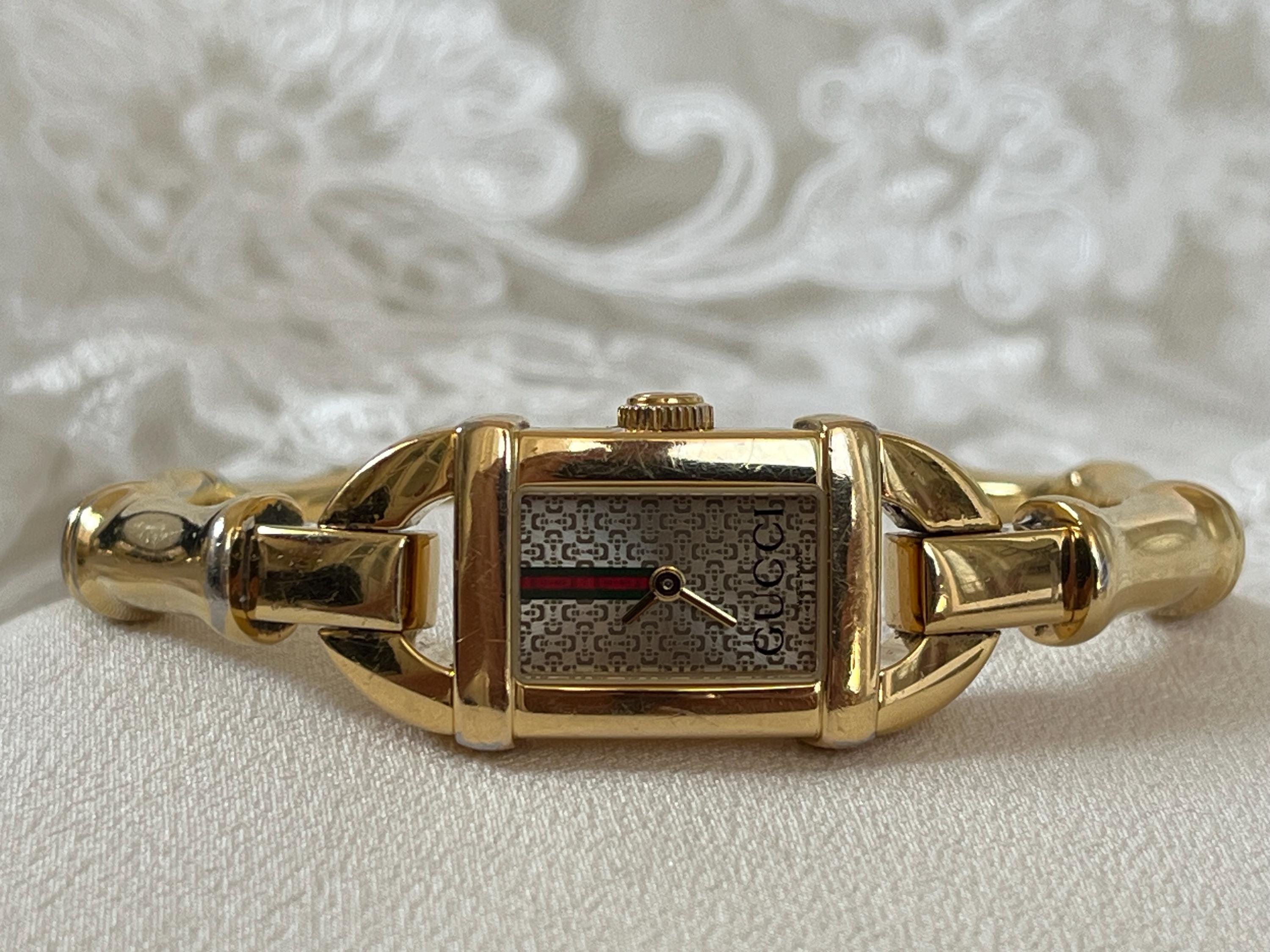 キングラム[07]GUCCI グッチ 6800L スクエア クォーツ レディース時計