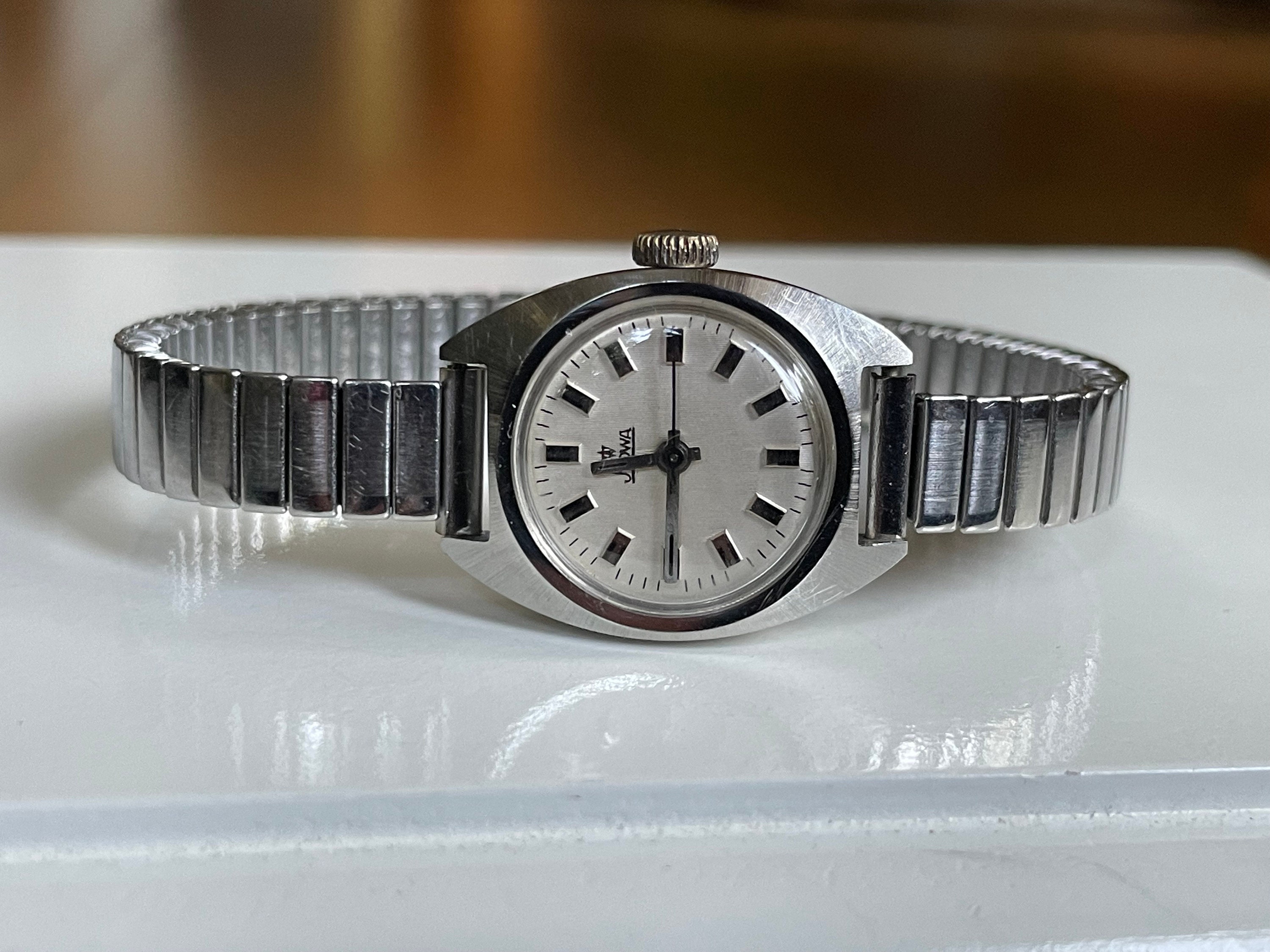 Elegant 1960 Vintage German Ladies Wristwatch Stowa Silver  display picture 2