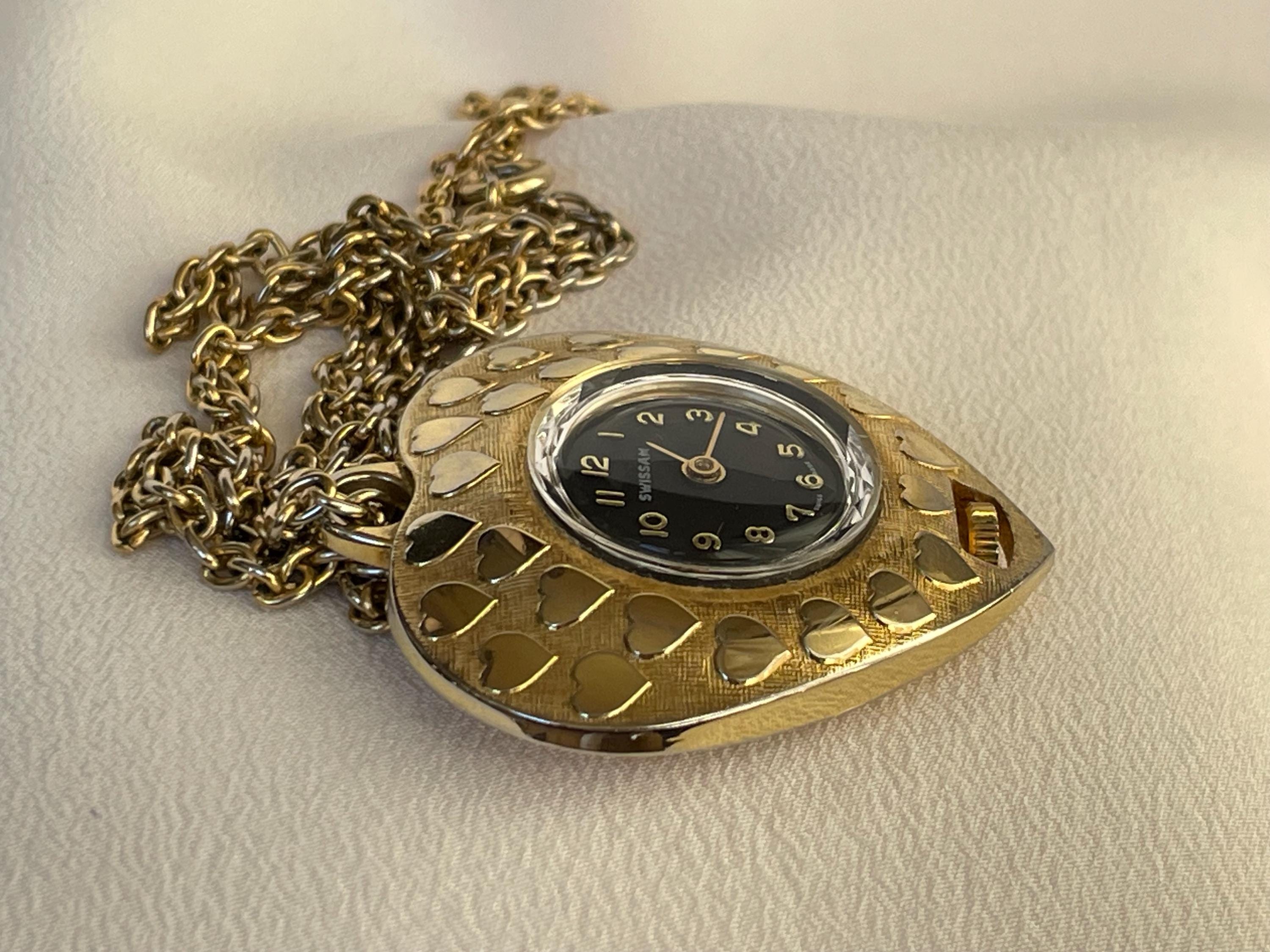 Elegant 1960's Vintage Swiss Women's Pendant Dress Watch Swissam