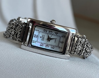 Lois Hill Sterling Silver Dial Quartz Ladies 25mm Tank Style  display picture 3