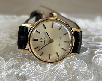 Elegant 1970’s Vintage Swiss small gold plated ladies Wristwatch Omega, Vintage ladies Swiss dress watch, Collectible watch Ladies gift