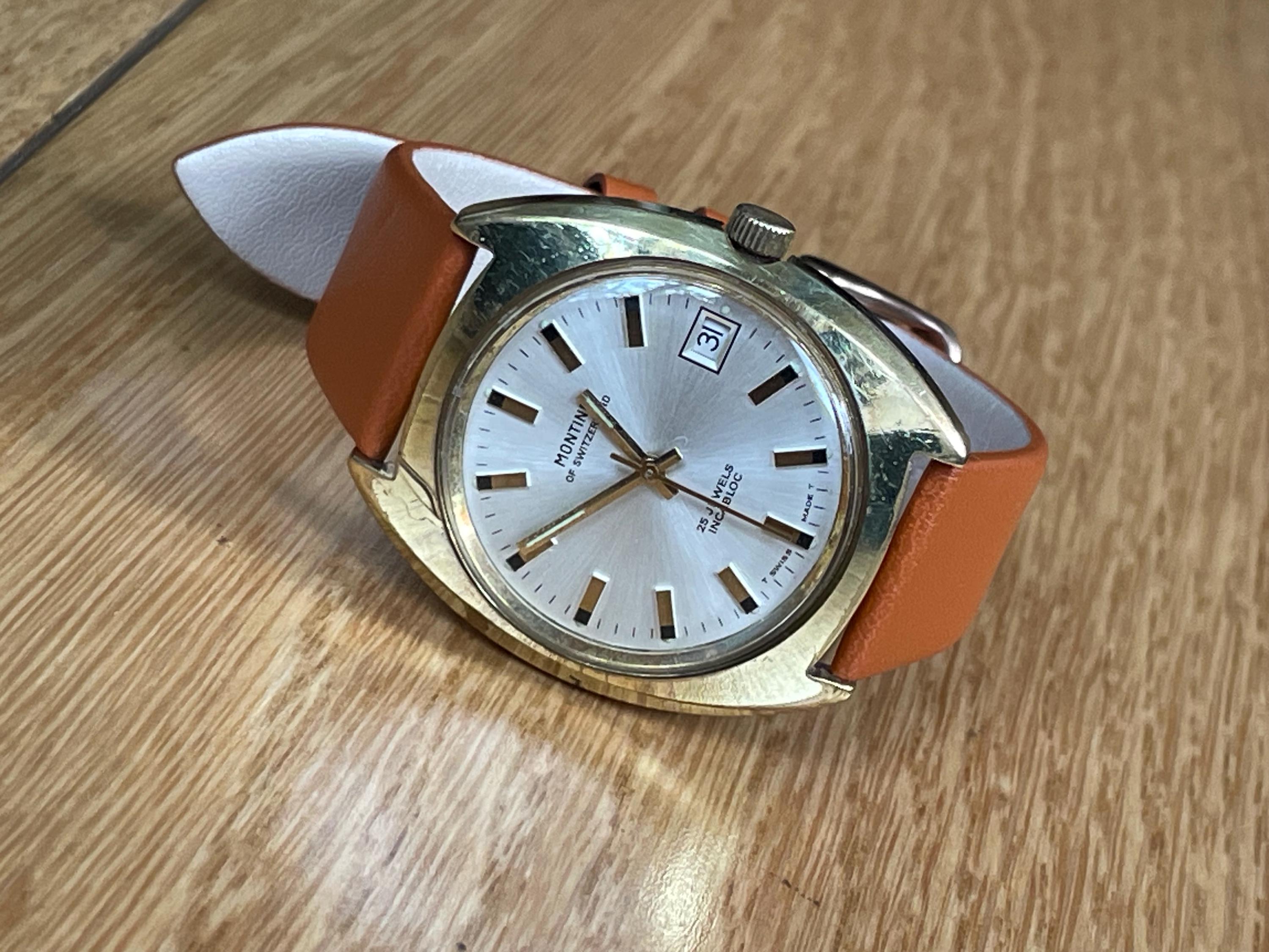 1970's Swiss Vintage Mechanical Automatic Men's Wristwatch Montine