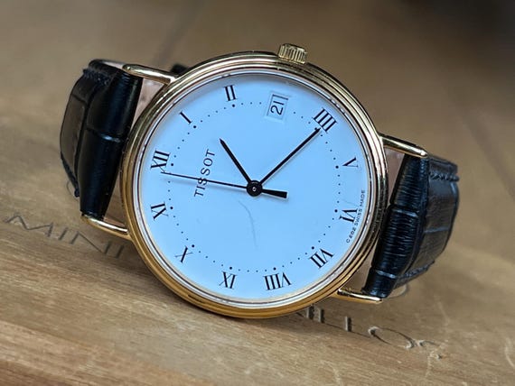 1990's Classic Swiss Vintage Quartz Men's Watch Tissot Golden Tone