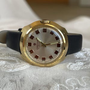 Orologio da polso da donna vintage Junghans anni '60, elegante, con cassa color oro, orologio da cocktail vintage da donna, orologio retrò da donna, regalo