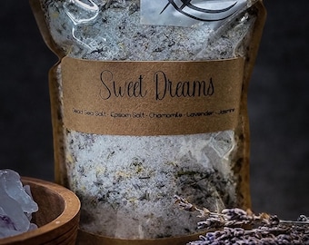 Sweet Dreams Calming Bath Soak: Herbal Aromatherapy with Amethyst
