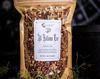 All Hallows Eve Intention Tea, Herbal Loose Leaf Tea Grounding Blend