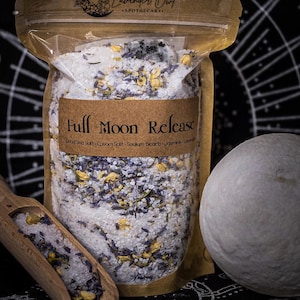 Full Moon Release Detox Bath Soak/Full Moon Bath Salt/Ritual Bath/Full Moon Ritual/Herbal Bath/Witch Bath