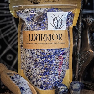 Warrior Bath Soak/Empowerment Blend Bath Salt/Aromatherapy Bath/Crystal Infused Bath Soak/Self Care