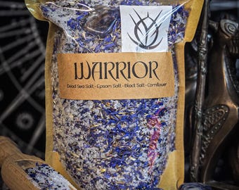 Warrior Bath Soak/Empowerment Blend Bath Salt/Aromatherapy Bath/Crystal Infused Bath Soak/Self Care