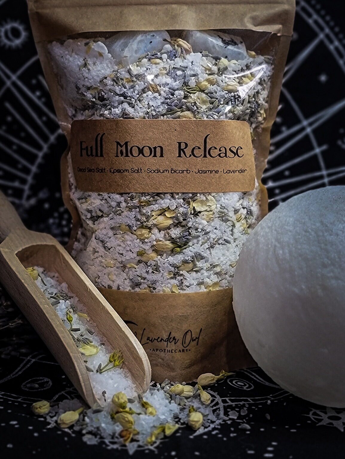 Full Moon Release Detox Bath Soak/full Moon Bath Salt/ritual Bath/full