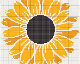Sunflower Blanket C2C Crochet Pattern