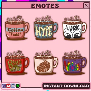 Emotes fofos e aconchegantes para a hora do café para Twitch, Discord, Kick e YouTube: adicione charme e calor ao seu bate-papo