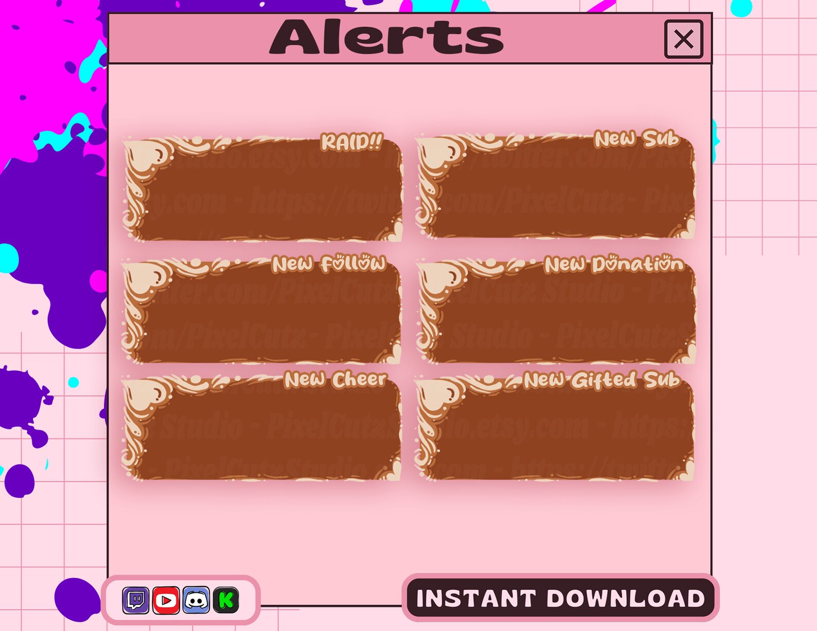 Coffee Streamer Bundle | Coffee Streaming Graphic |twitch Graphics ...