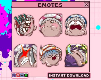 Cottage Core Cute Mushroom Emote Pack for Twitch, Kick, YouTube, and Discord
