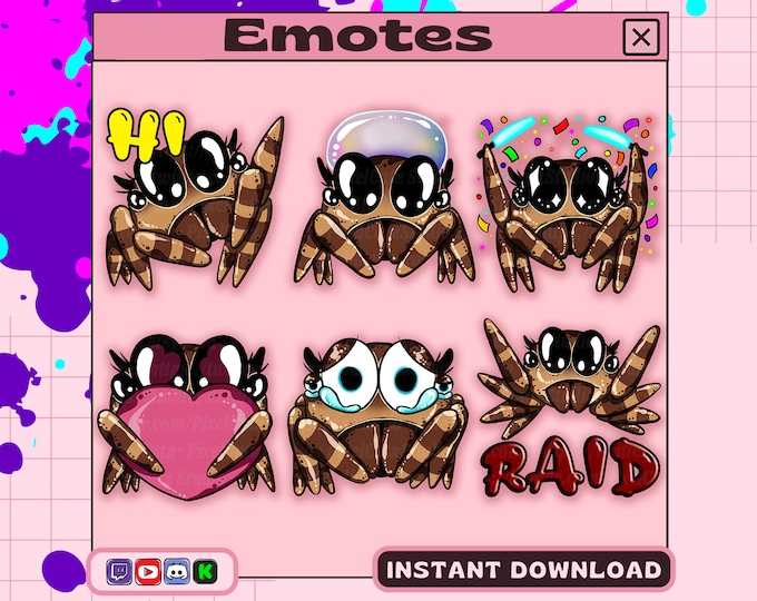 Cute Spider Channel Point | Spider Emote | Kawaii Spider Channel Points ...