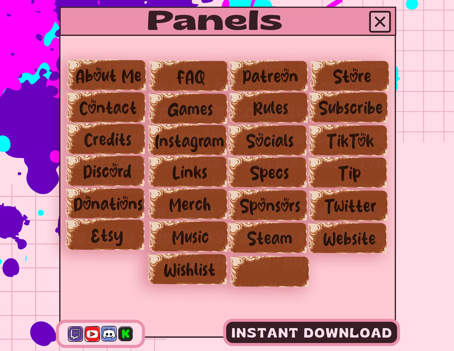 Coffee Streamer Bundle | Coffee Streaming Graphic |twitch Graphics ...