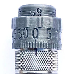 May include: A silver reloading die with a red base. The die has a knurled adjustment knob and a threaded section. The die is labeled "GREN-C3".