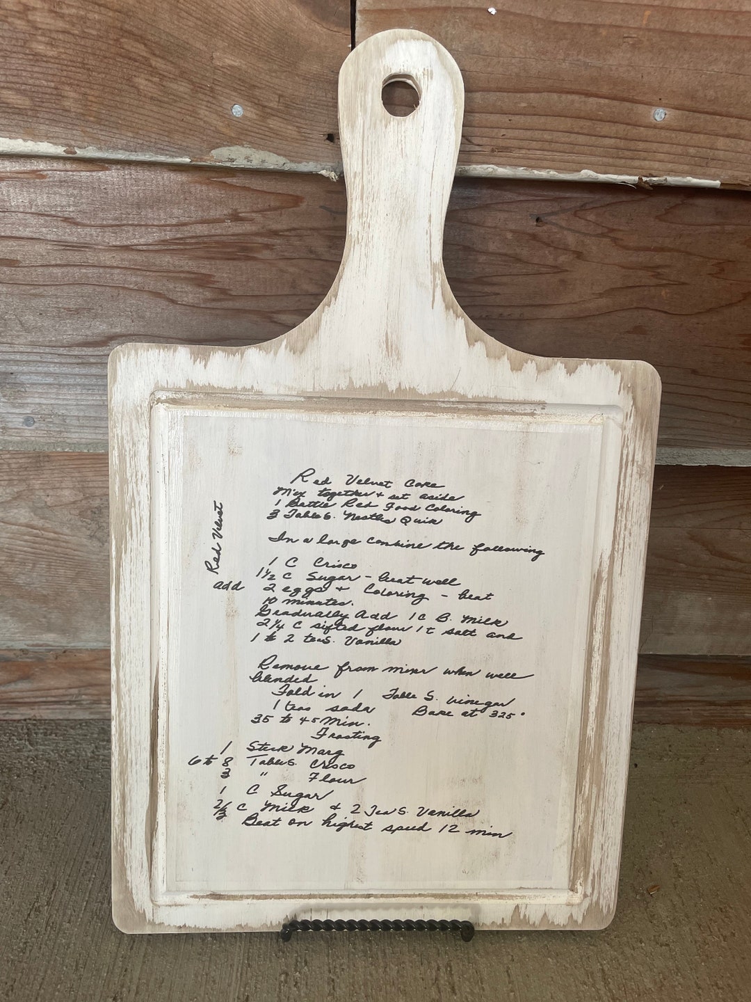 Custom Handwritten Recipe Board Personalized Recipe Board Etsy