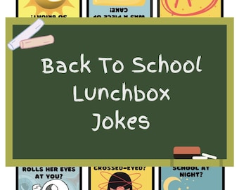 Terug naar school lunchtrommelgrappen | Thuis afdrukken | Digitale download