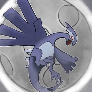 Shadow Lugia Gale Of Darkness digital print