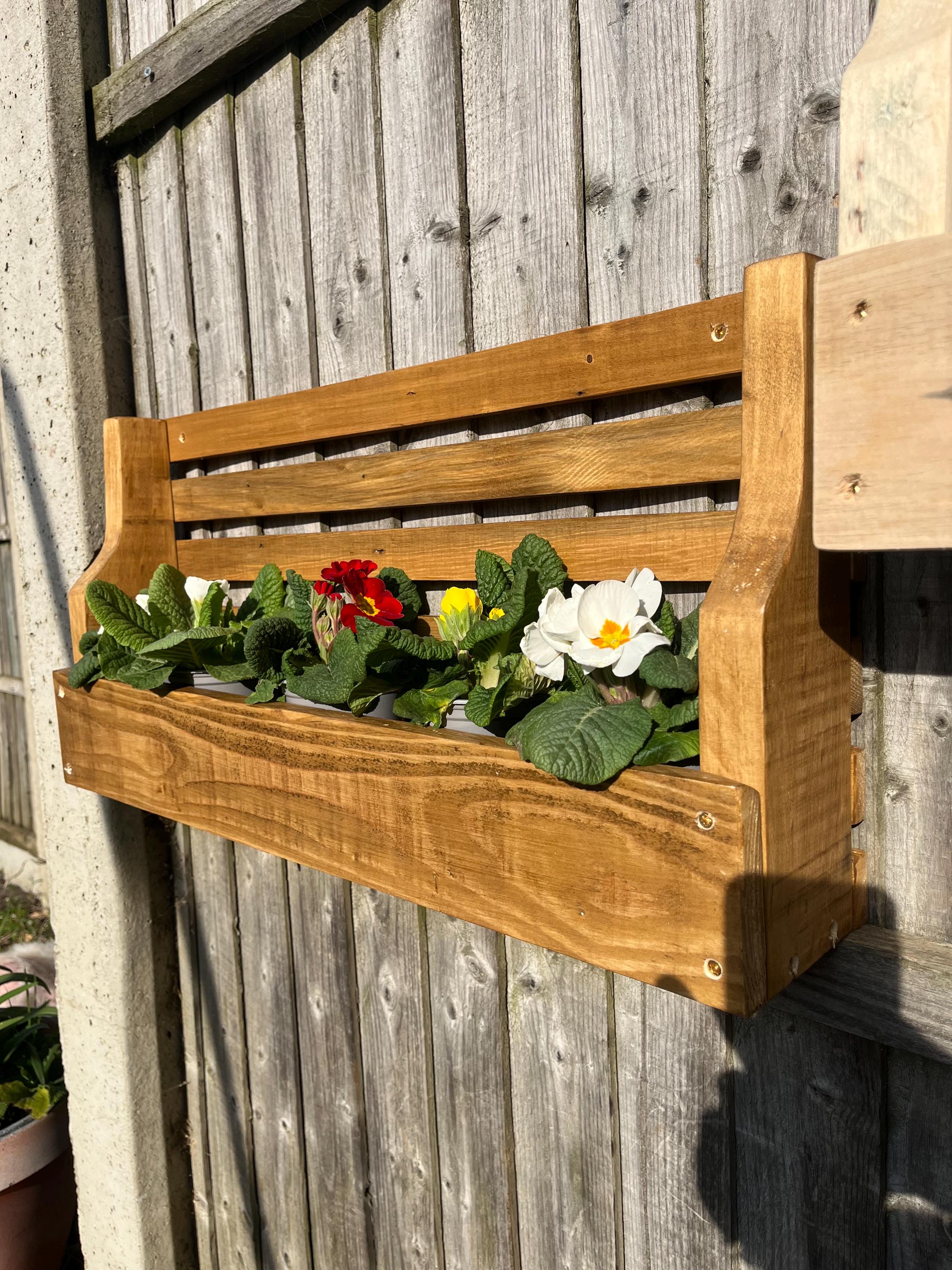 Wall Mounted Garden Planter / Plant and Flower Box / Hanging Box