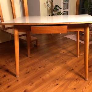 Vintage Grey Formica Table/ 1960s Yugoslavia/ Kitchen Table