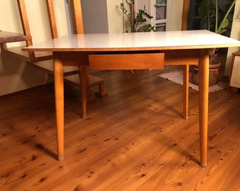 Mesa de formica gris vintage/ Yugoslavia de los años 60/ Mesa de cocina