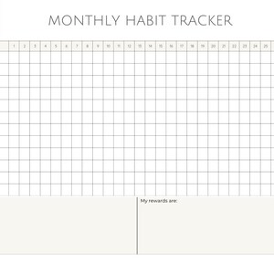 Solution-Focused Monthly Habit Tracker