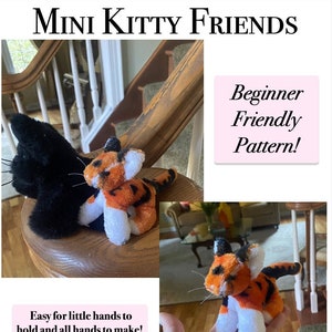 Mini Kitty Friends Sewing Pattern Digital Download PDF