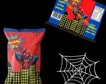 Superhero,Custom Chip Bag Label, Digital PDF Copy