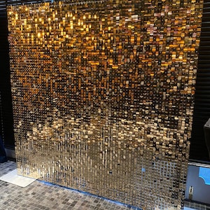 Light champagne gold sequin wall shimmer wall 7ft x 7ft and 8ft x 8ft backdrop