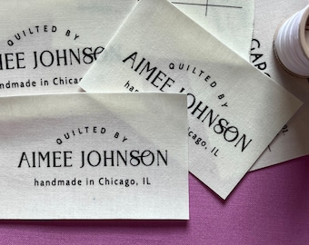 1 Large Beautiful Customizable Cotton Quilt Label, Quilt Tag, quilting label, quilt patch, blanket tag, blanket patch BC001