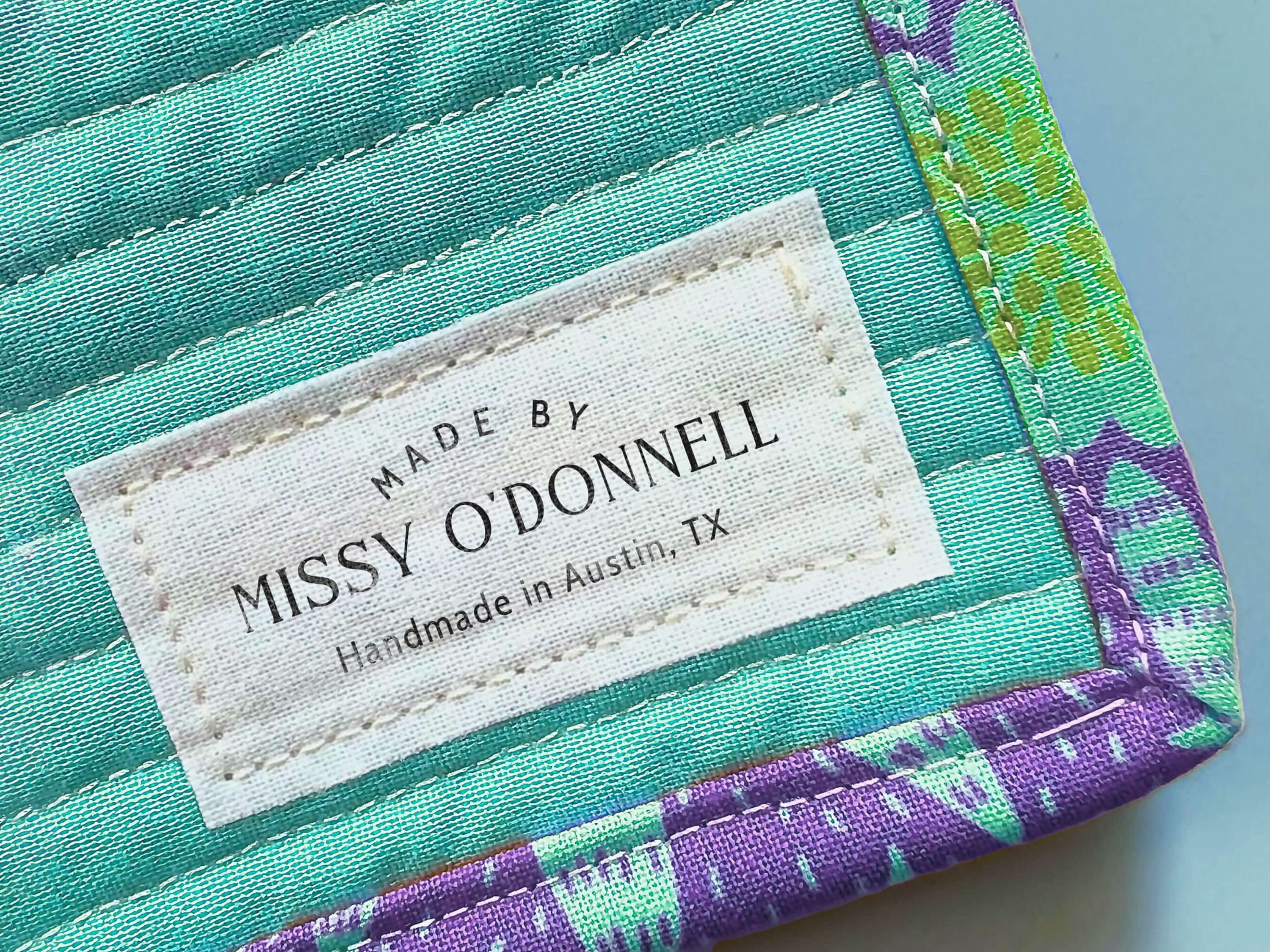 Fabric Rug Label Pre-cut Personalized Fabric Labels, Fabric Tag, Quilting Label, Fabric ...