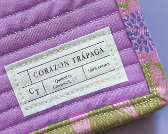 Pre-Cut Personalized Cotton Quilt Labels, Quilt Tag, quilting label, quilt patch, blanket tag, blanket patch AB010