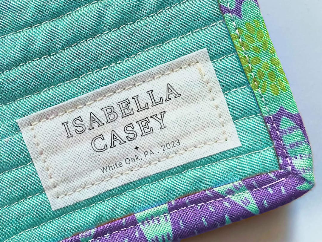 Pre-cut Personalized Cotton Quilt Labels, Quilt Tag, Quilting Label ...