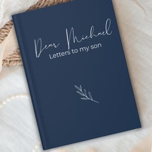 Letters to My Son Journal, Personalized Dear Son Notebook, Baby Shower Gift for Baby Boy, Customized Grief Journal, Child Keepsake Book
